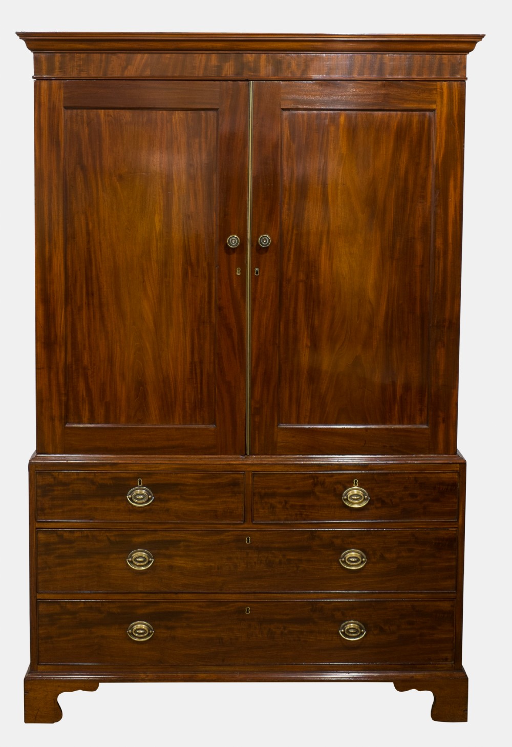 George III Mahogany Linen Press