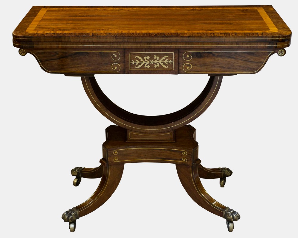 Regency Rosewood Card Table