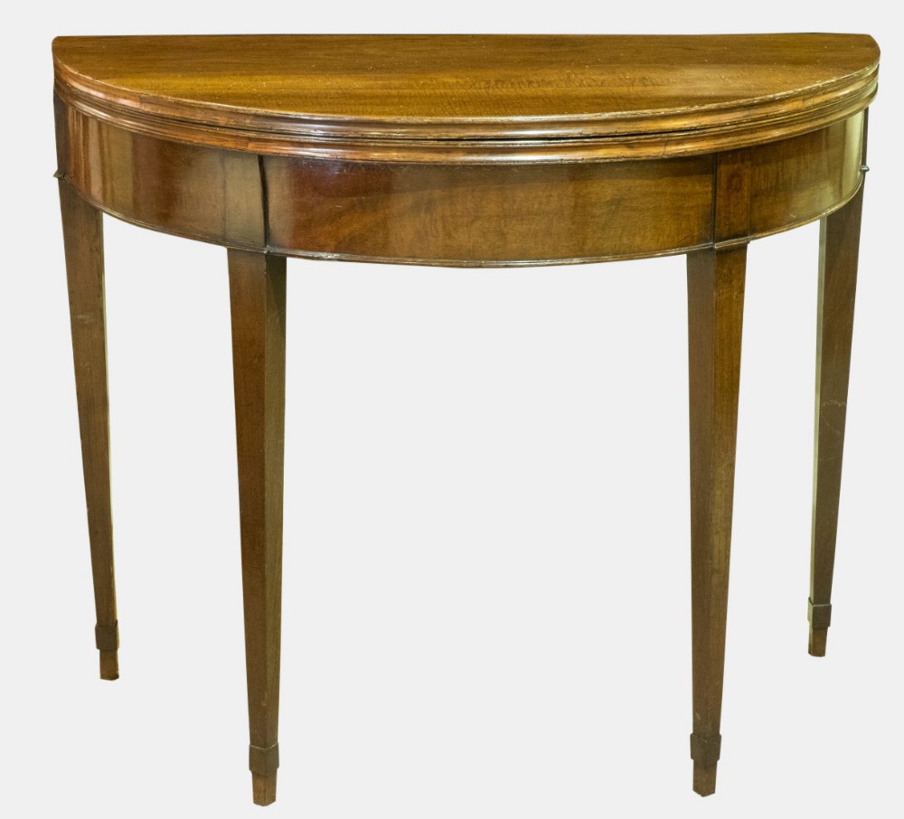 Mahogany Demi Lune Card Table
