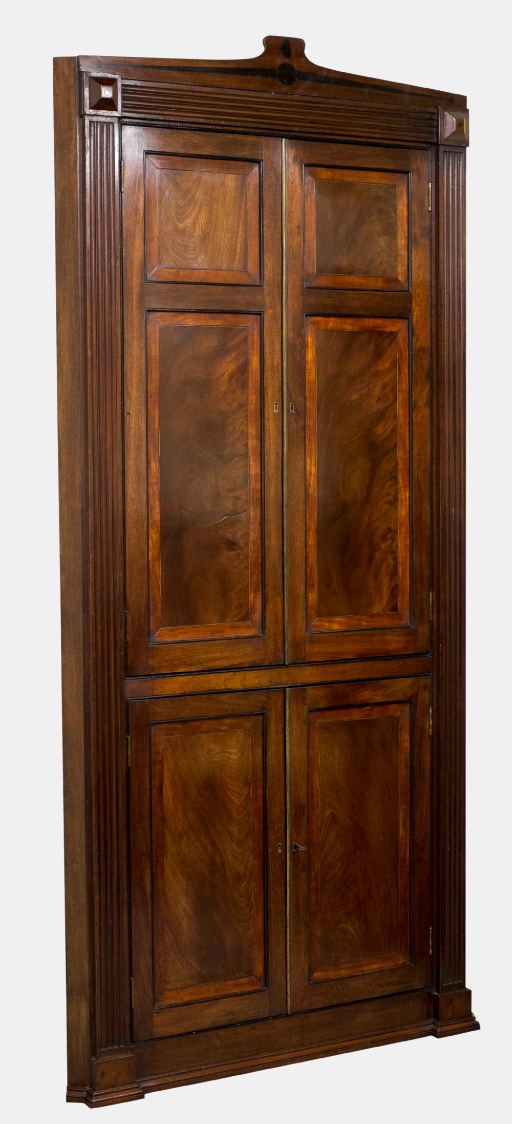 19th Century Mahogany Standing Corner Cupboard