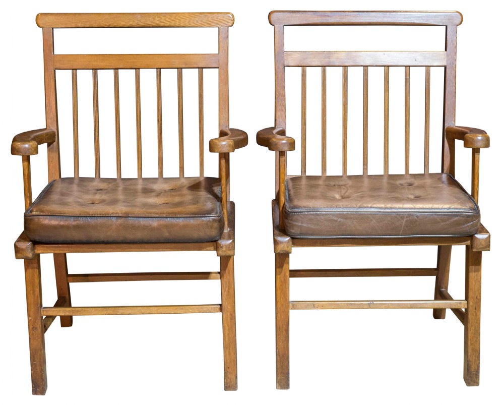 Pair of Pitch Pine Caithness Chairs