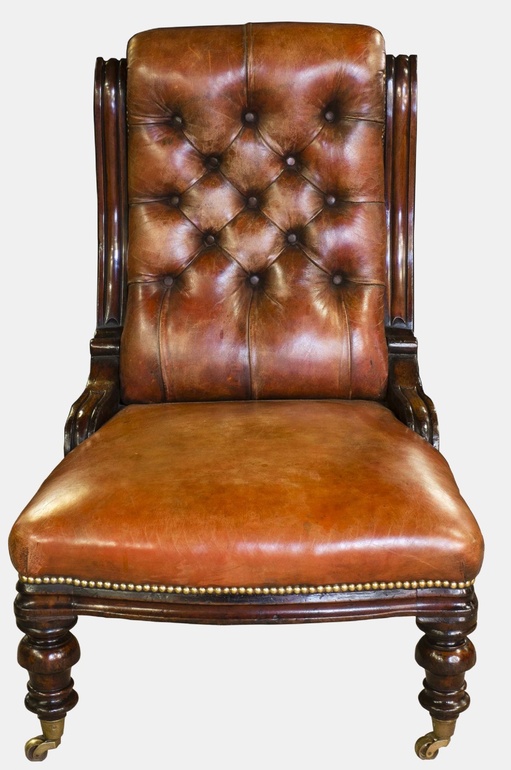 Victorian Mahogany Library Chair