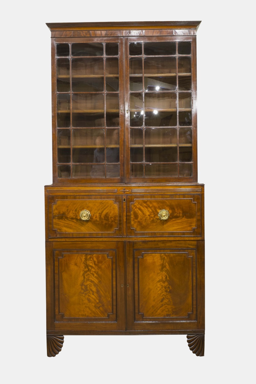Regency Mahogany Secrétaire Bookcase