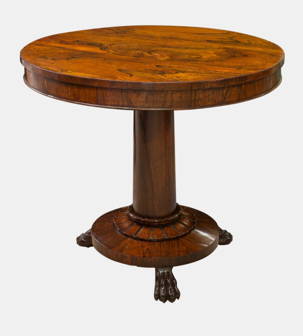Regency Tilt Top Rosewood Centre Table