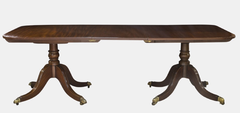 Mahogany Twin Pedestal Dining Table