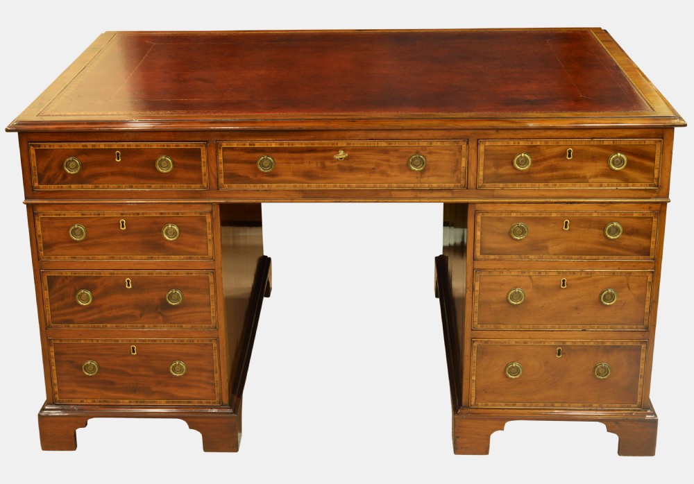 19th Century Mahogany Partners Desk