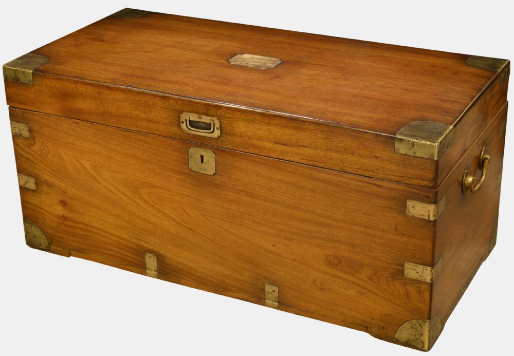 Brass Band Camphor Wood Trunk