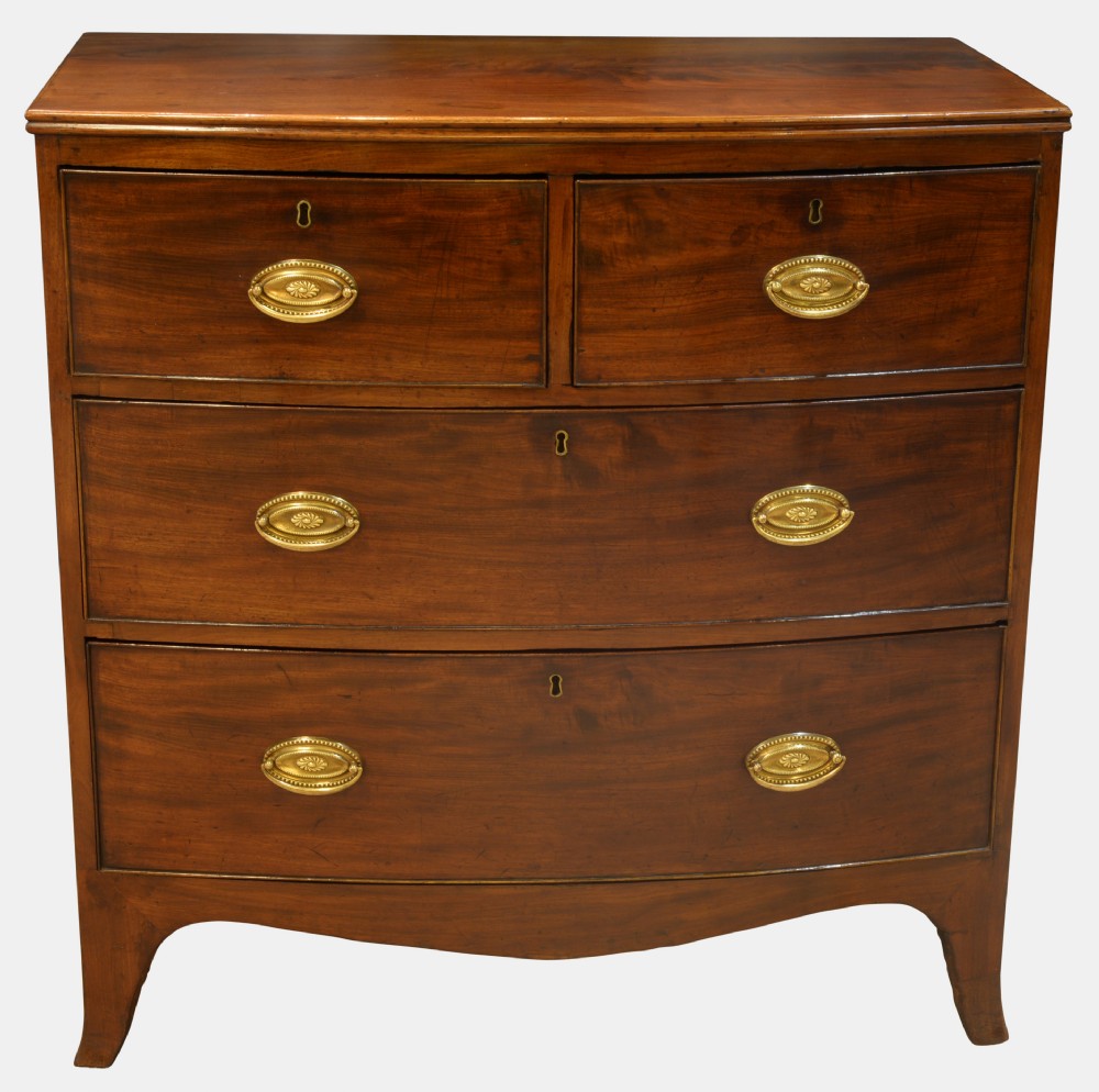 Georgian Mahogany Bow Front Chest of Drawers