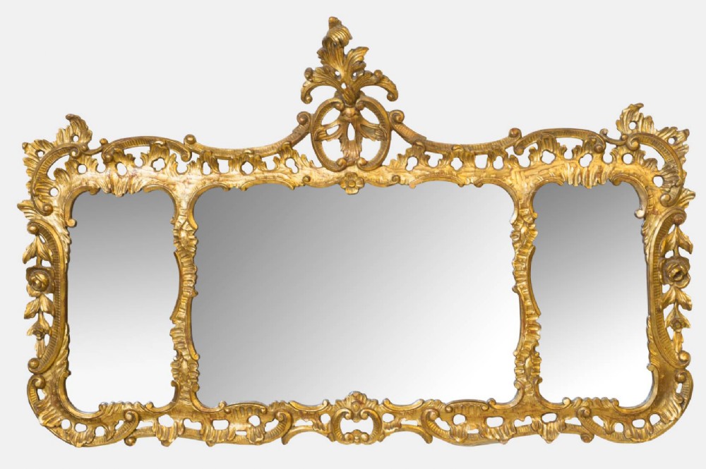 Chippendale Style Giltwood Mirror