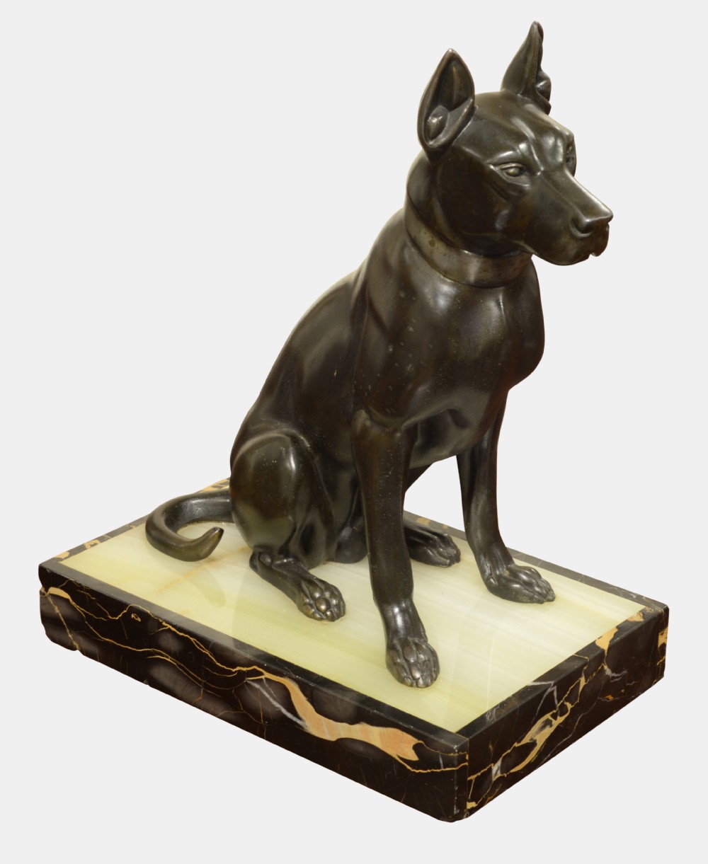 Art Deco Bronze Figure of a Hound