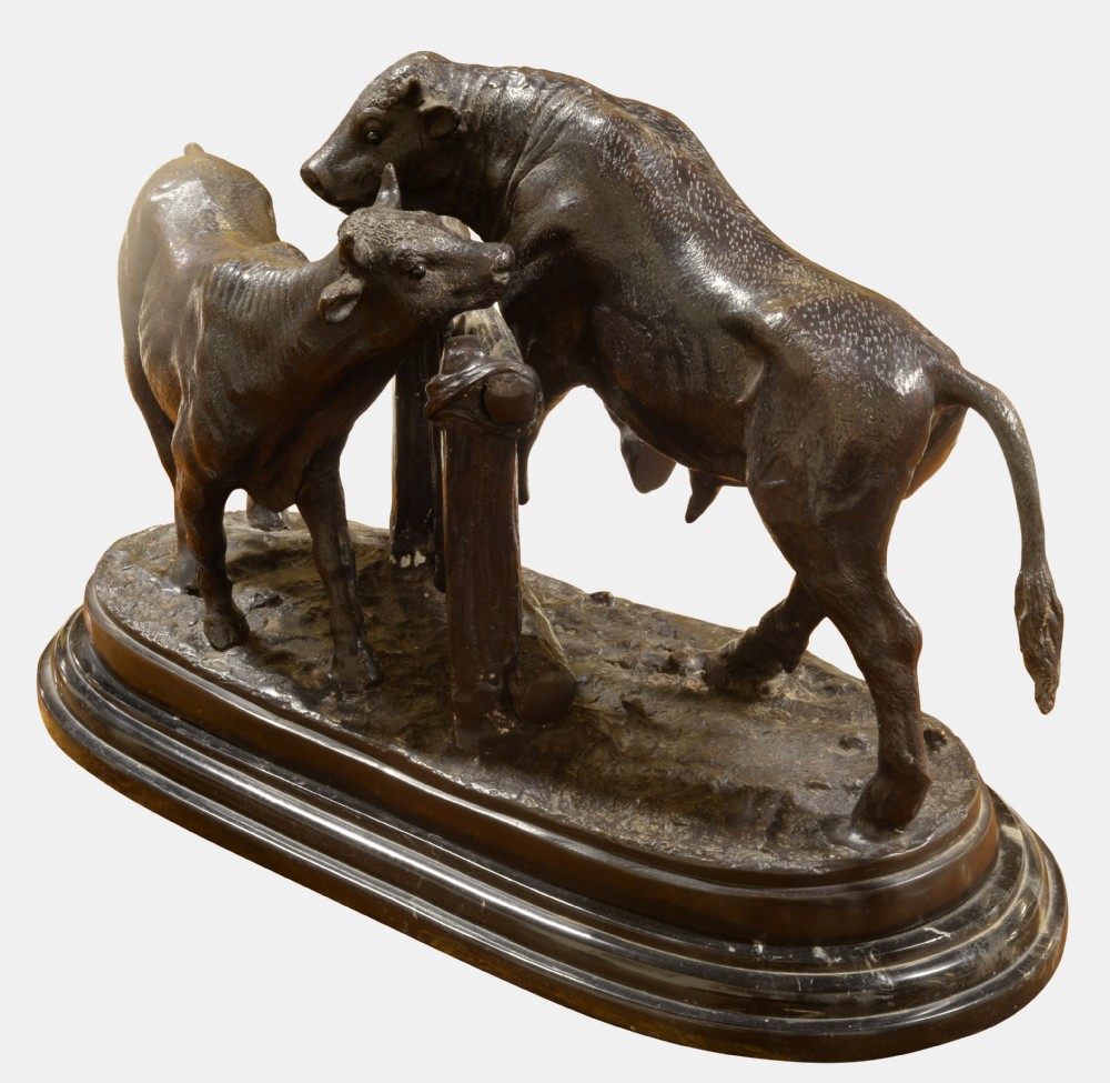 After P.J. Mene Bronze Group of Cattle