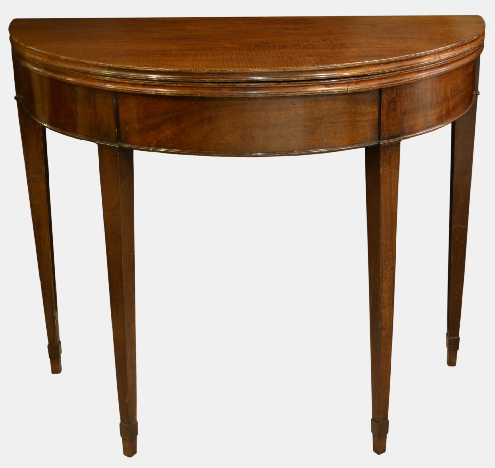 Georgian Mahogany Demi Lune Card Table
