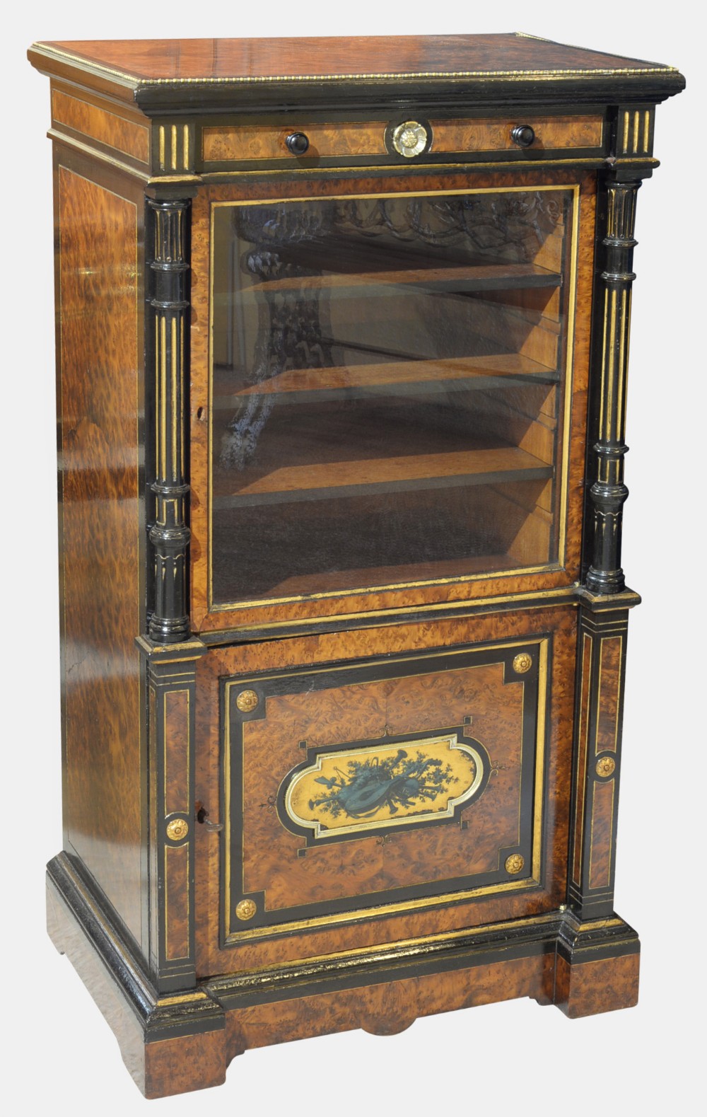 Thuya Wood Gilt Decorated Music Cabinet