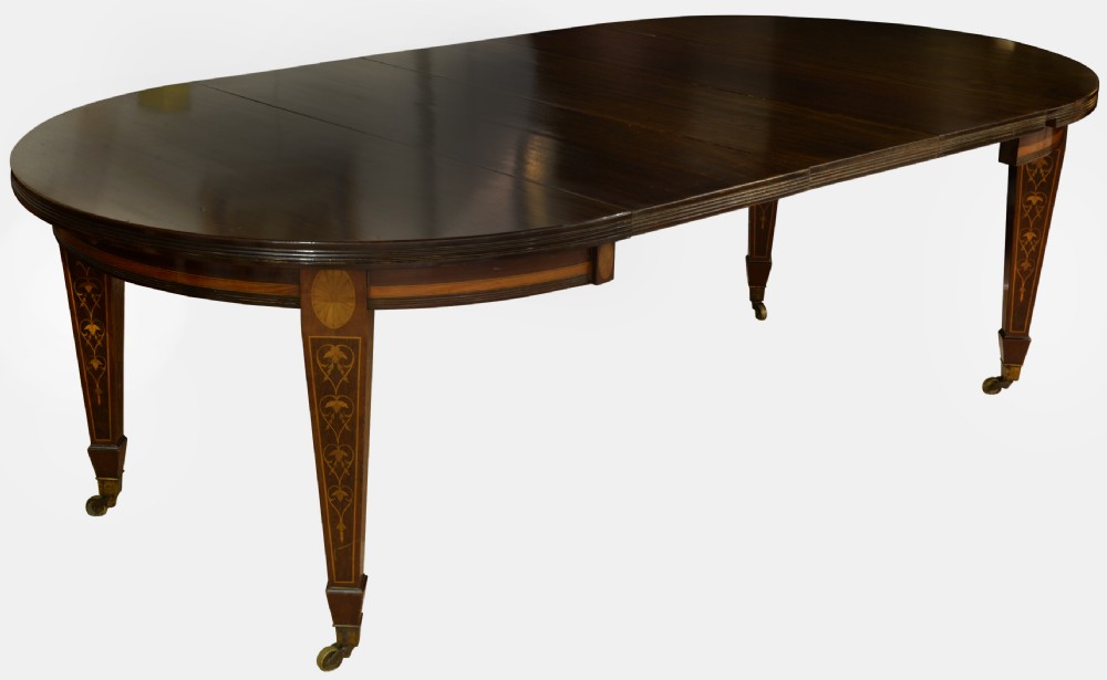 Inlaid Mahogany Dining Table