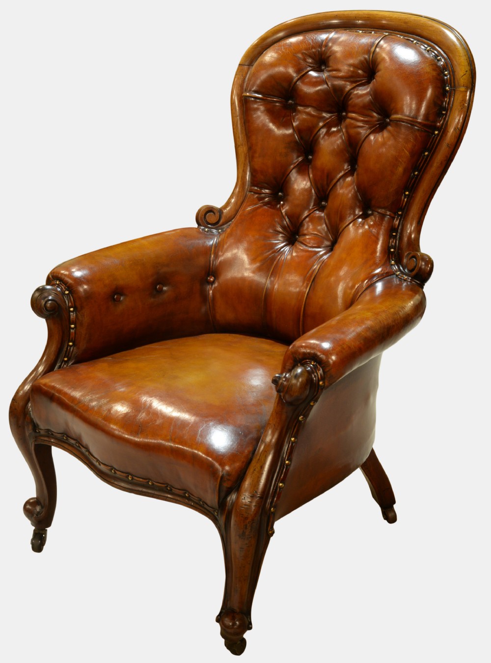 19th Century Mahogany Library Chair