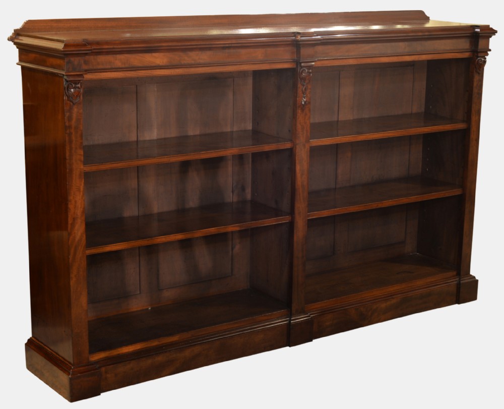 Victorian Mahogany Open Bookcase