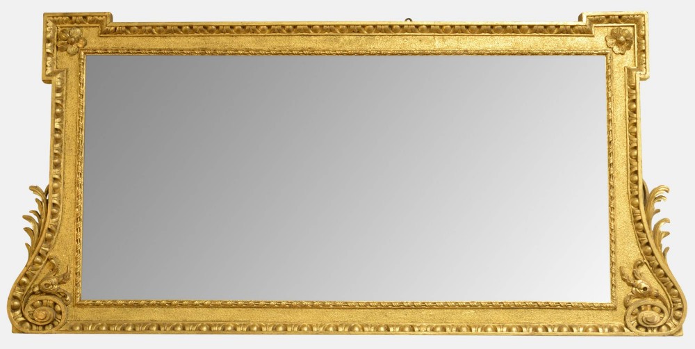 A Gilded 18th Century Overmantel Mirror 
