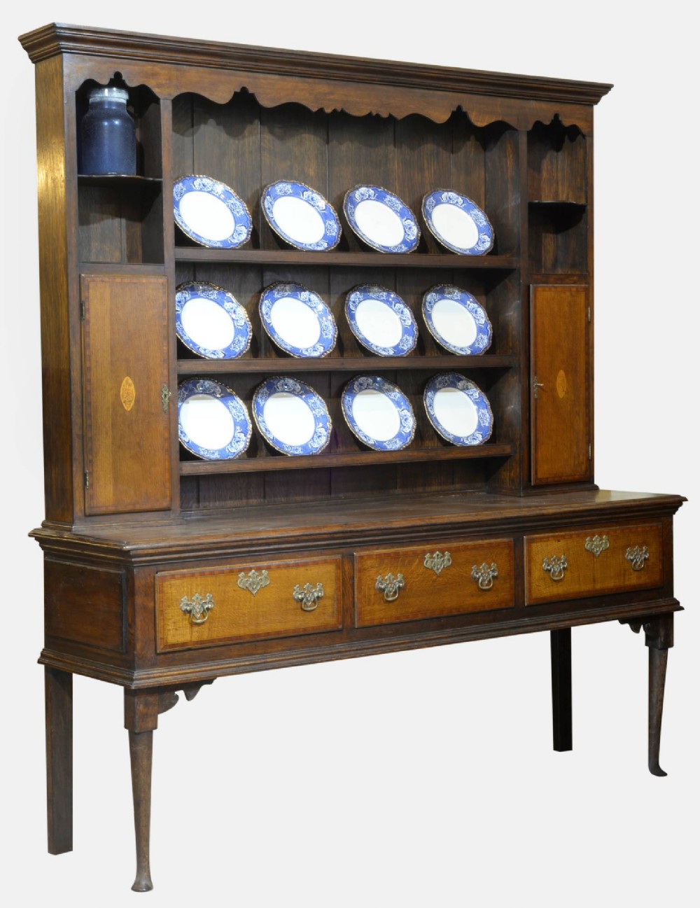 Late George III Oak & Mahogany Dresser