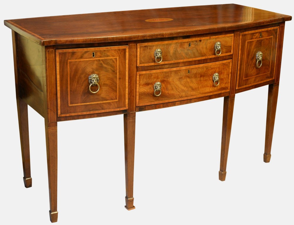 19th Century Mahogany Bow Fronted Sideboard
