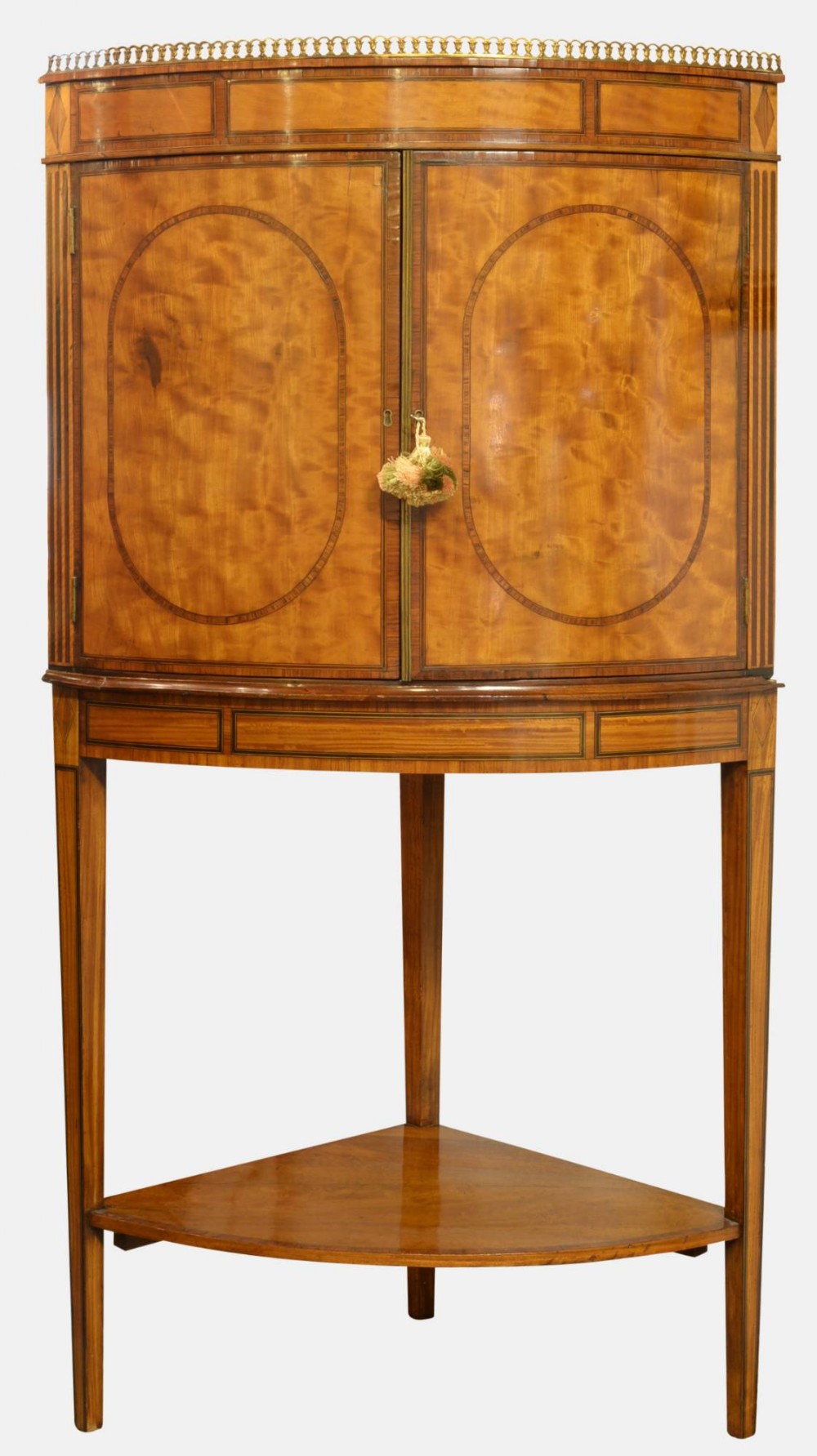 Georgian Satinwood Corner Cabinet