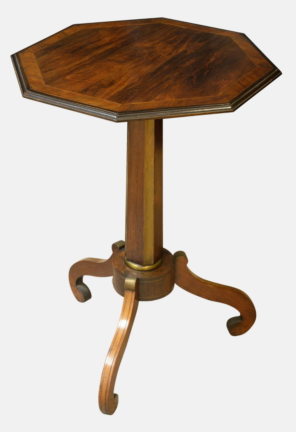 Regency Rosewood & Boxwood Tripod Table