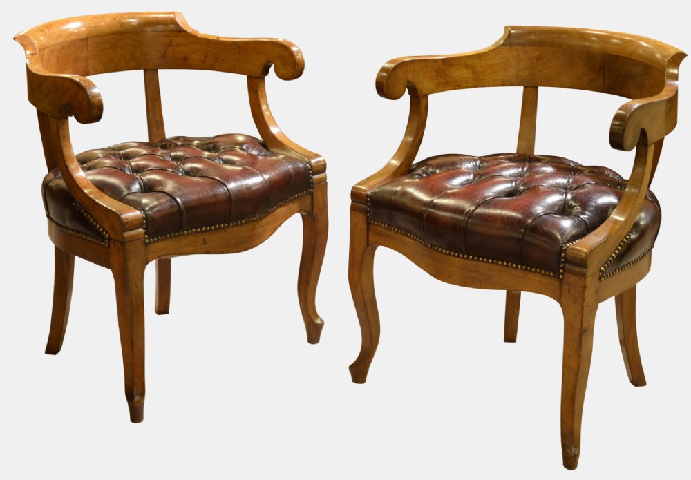Pair of French Louis Philippe Desk Chairs