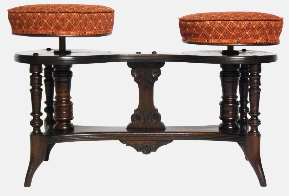 Victorian Aesthetic Movement Duet Stool
