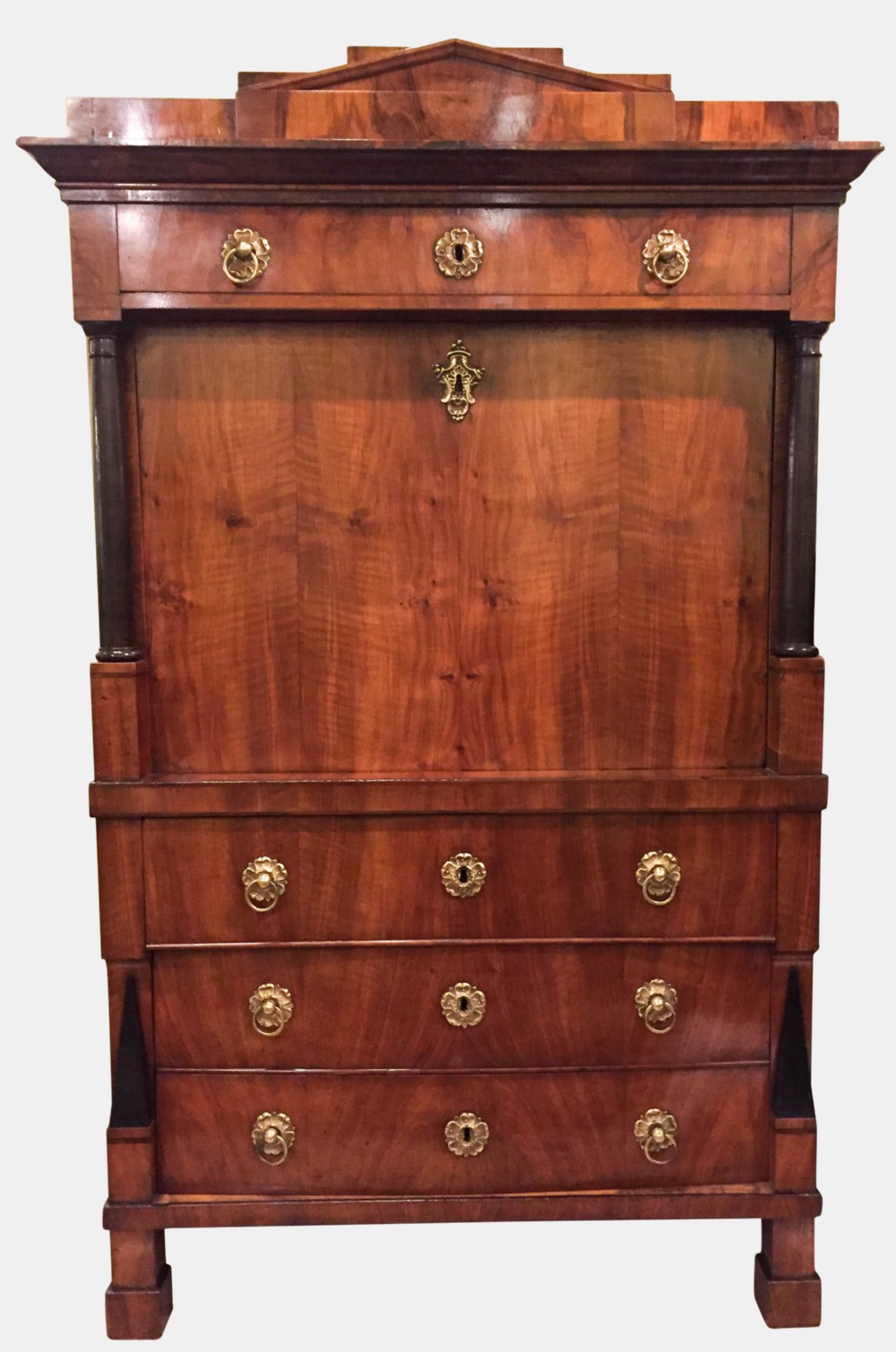 Early Nineteenth Century Walnut Biedermeier Secretaire
