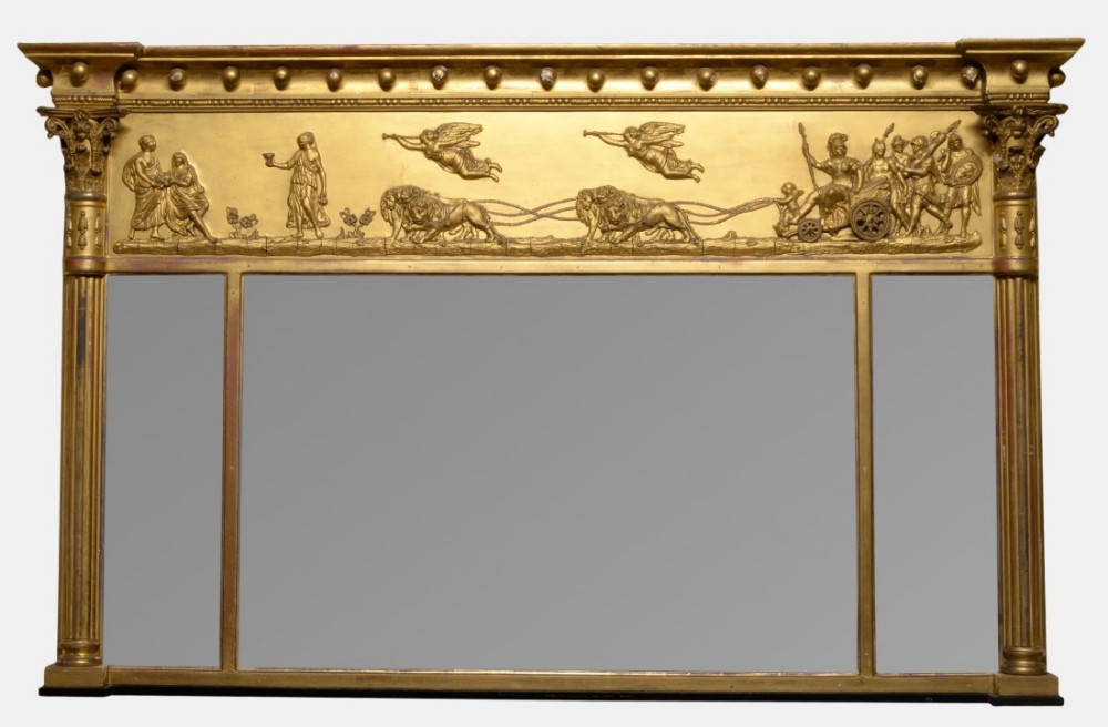19th Century Regency Style Overmantel Mirror
