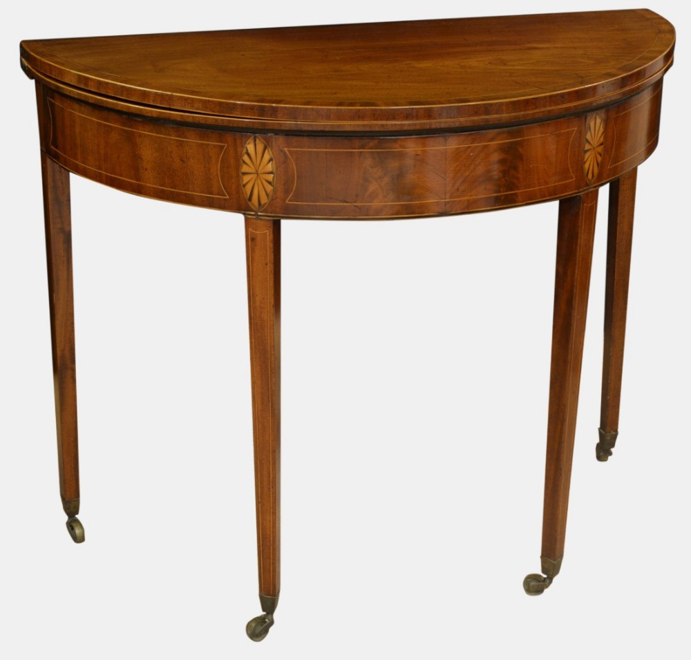 Georgian Foldover Demi Lune Tea Table