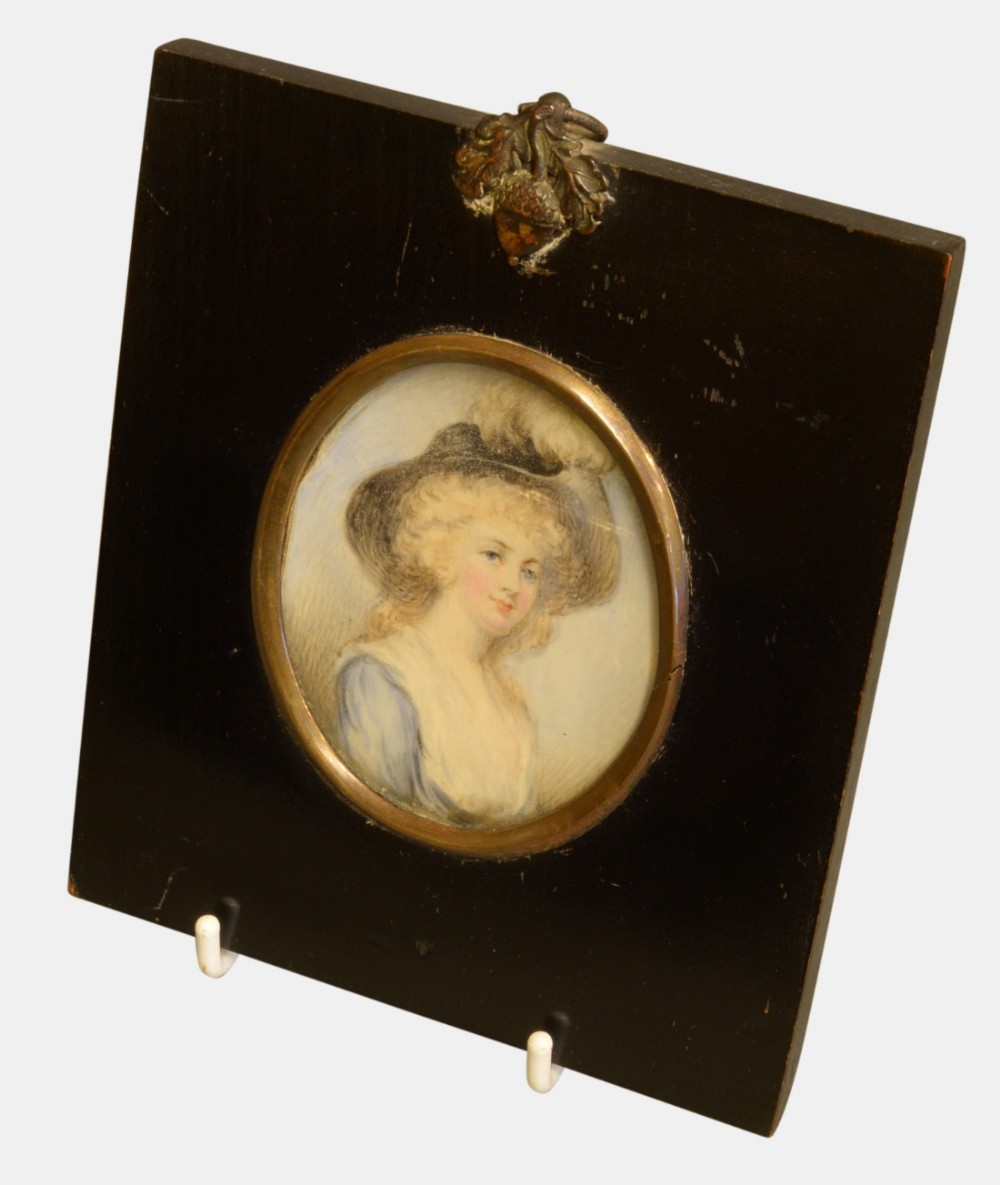 19th Century Miniature Painting on Ivory