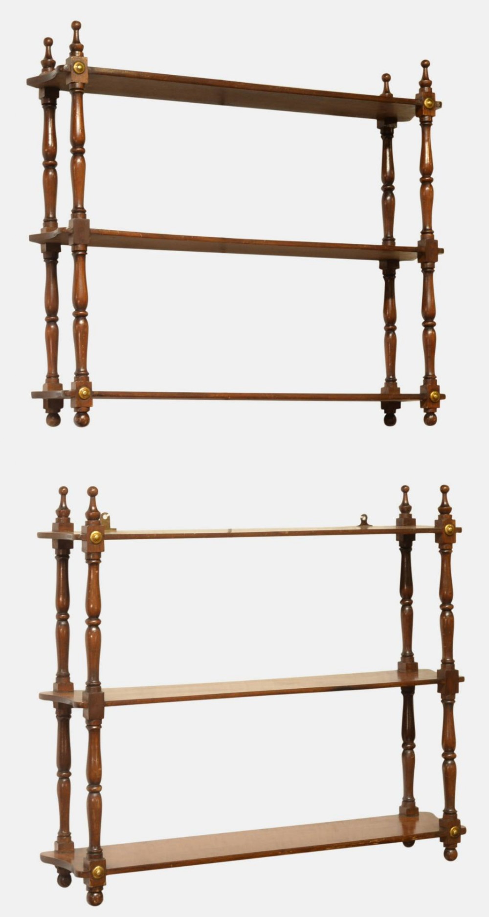 19th Century Pair of Mahogany Shelves