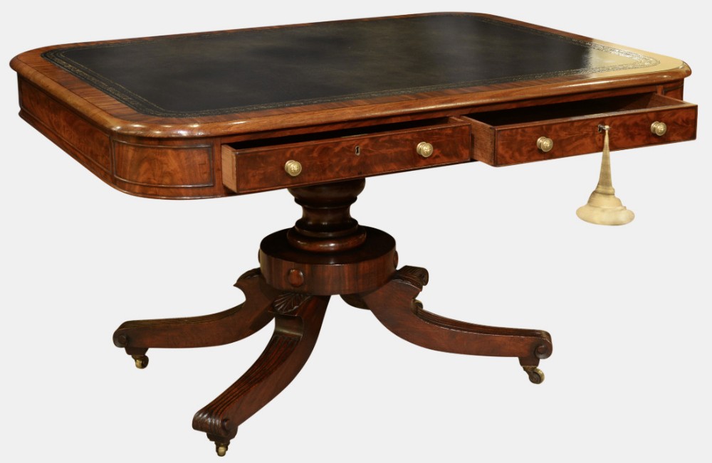 Regency Mahogany Library Table