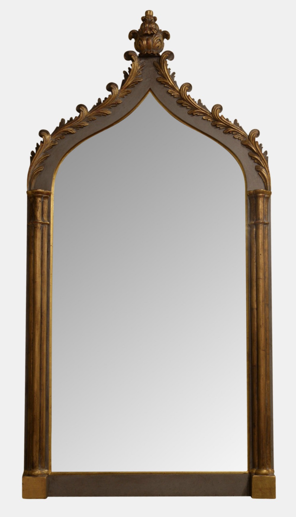 Pair of Carved Wood Gothic Revival Mirrors