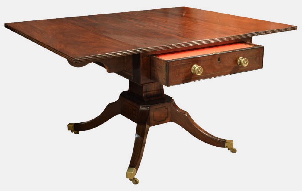 Regency Mahogany Pembroke Library Table