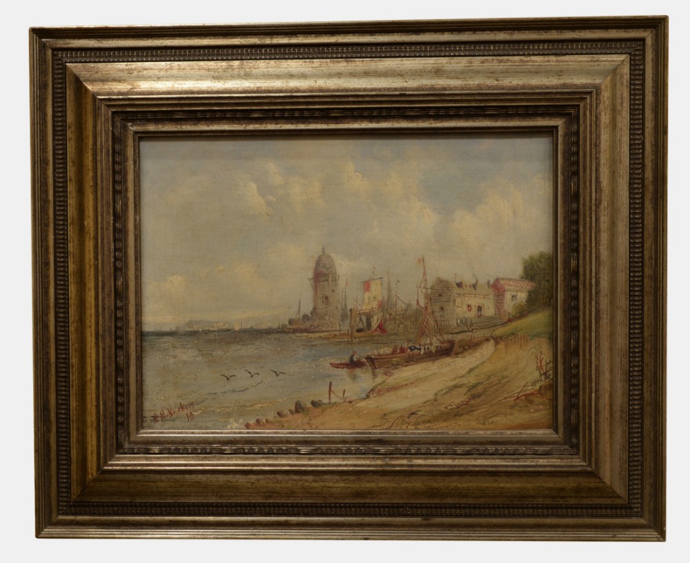 Oil on Canvas of Coastal Scene