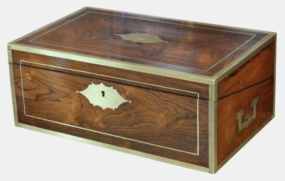 Regency Rosewood & Brass Writing Slope