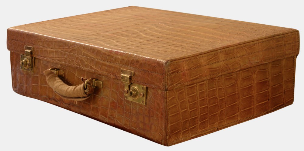 Drew & Co Crocodile Suitcase