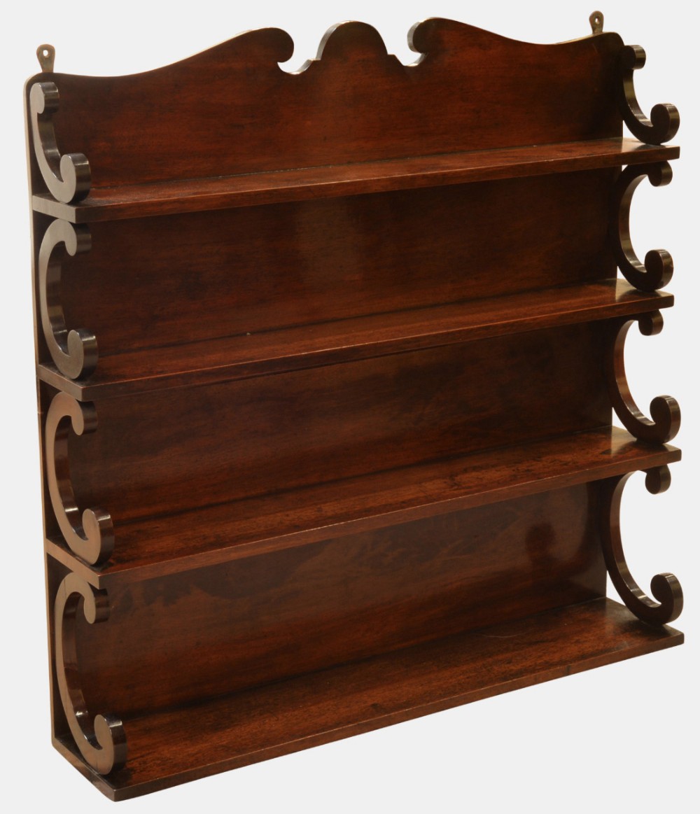 Set of Mahogany Hanging Shelves