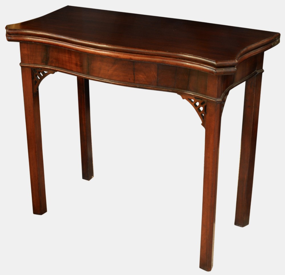 Chippendale Period Concertina Action Card Table