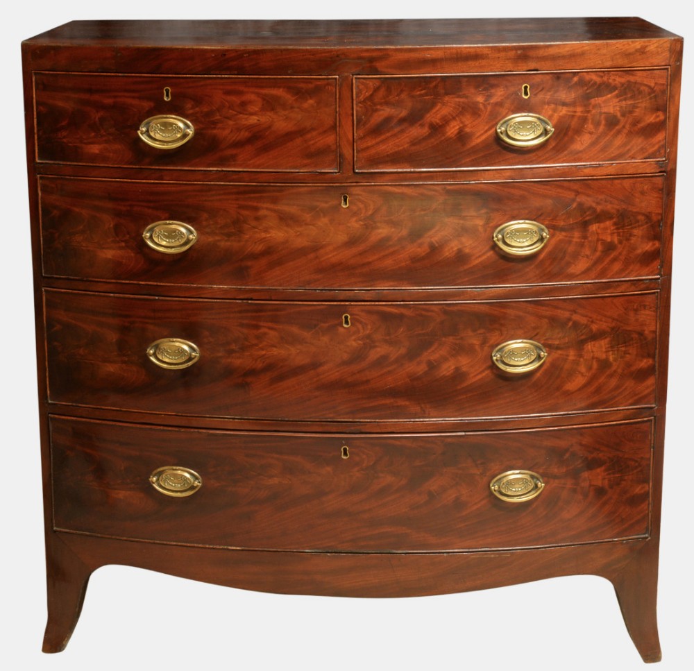 Regency Mahogany Bow-Fronted Chest of Drawers