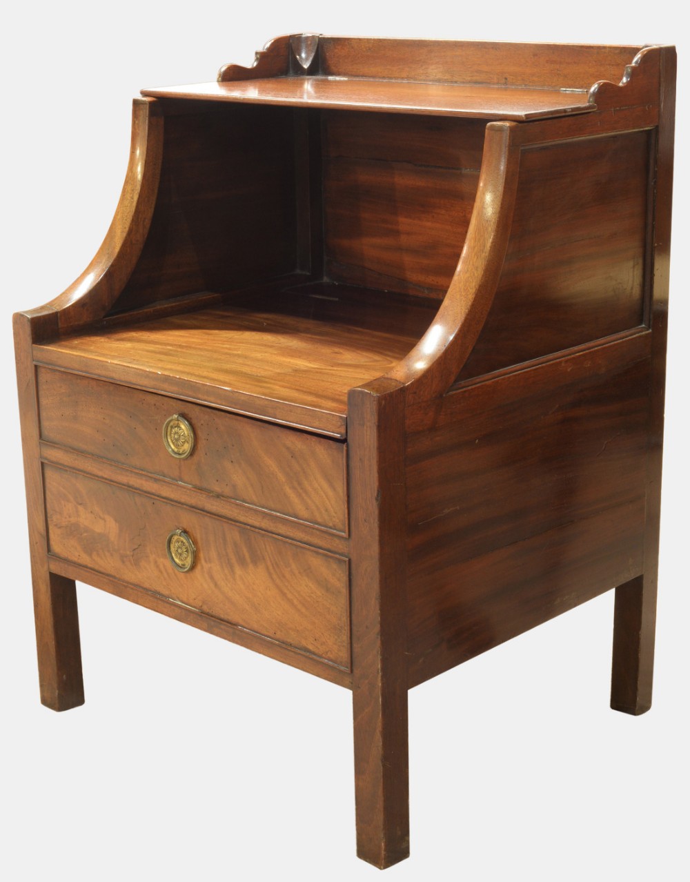 Georgian Mahogany Commode Bedside Table