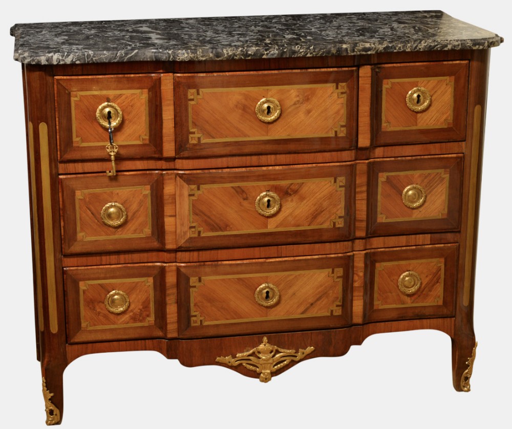 18th Century Louis XV Marble Topped Commode