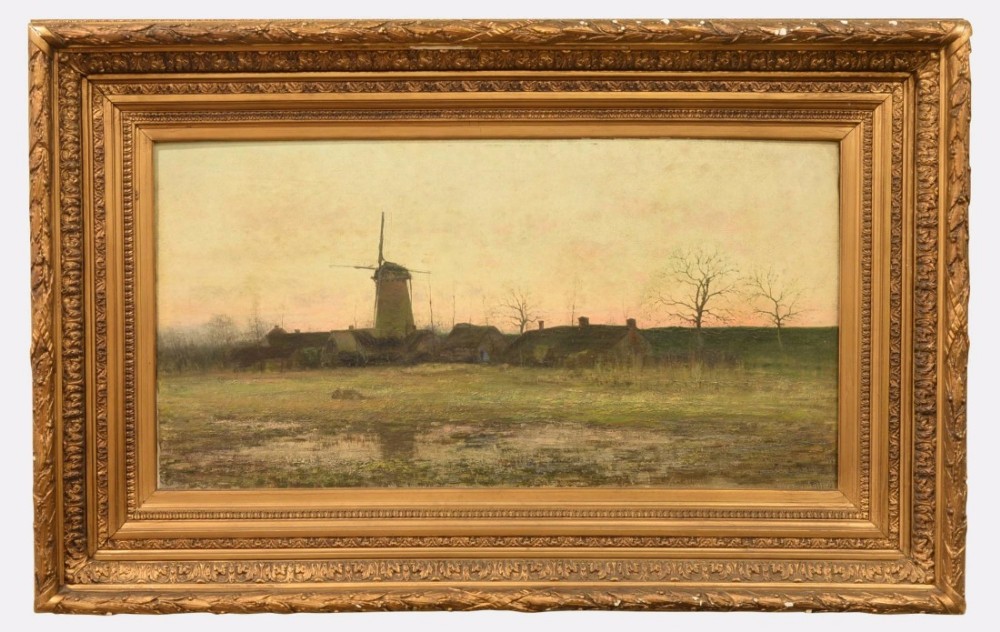 Large 19th Century Imprressionist Oil Painting