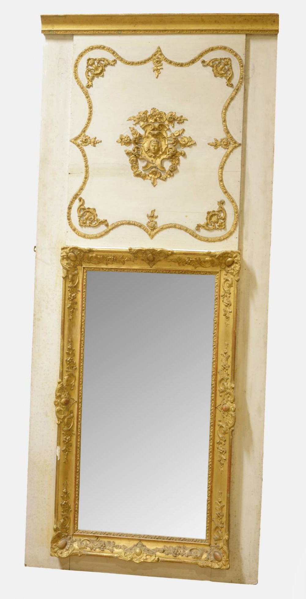 Continental White & Gilt Pier Mirror