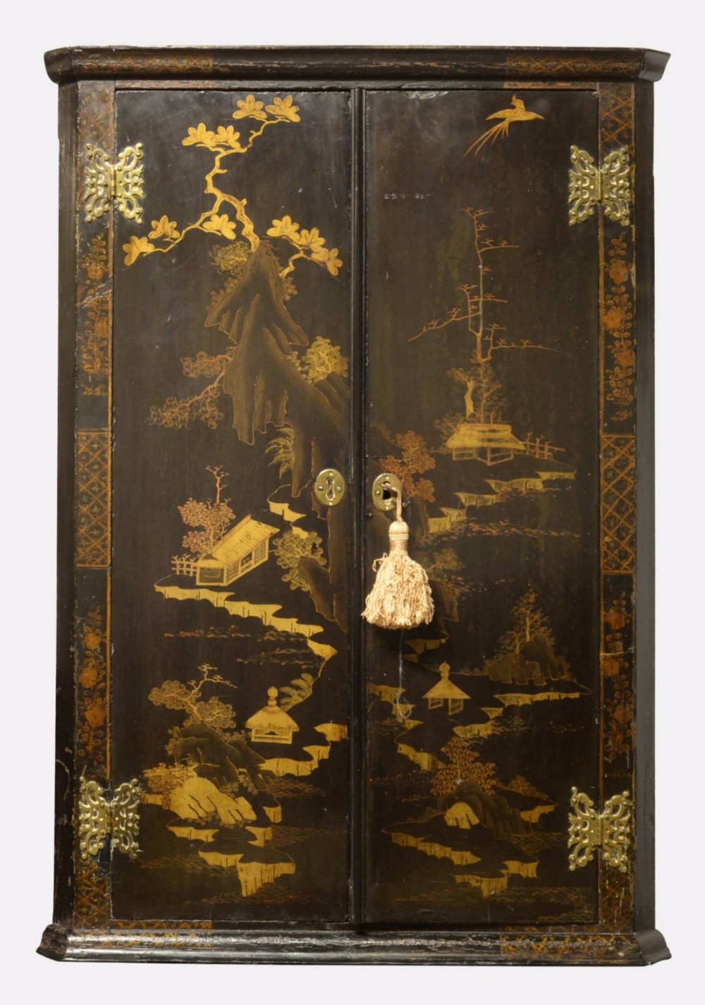 18th Century Dutch Chinoiserie Corner Cupboard