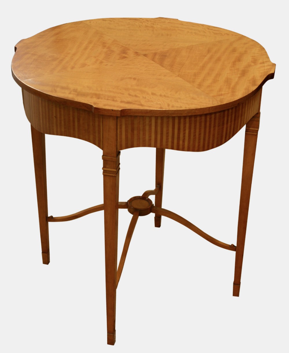 Satinwood Table Stamped 'Collinson & Lock London'
