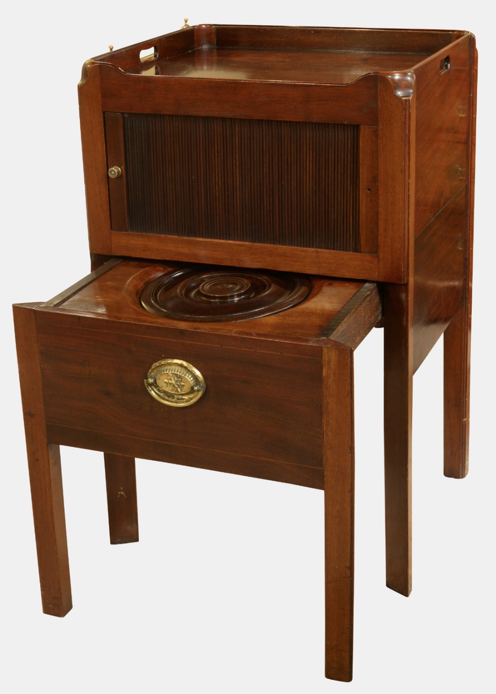Georgian Mahogany Tambour Commode