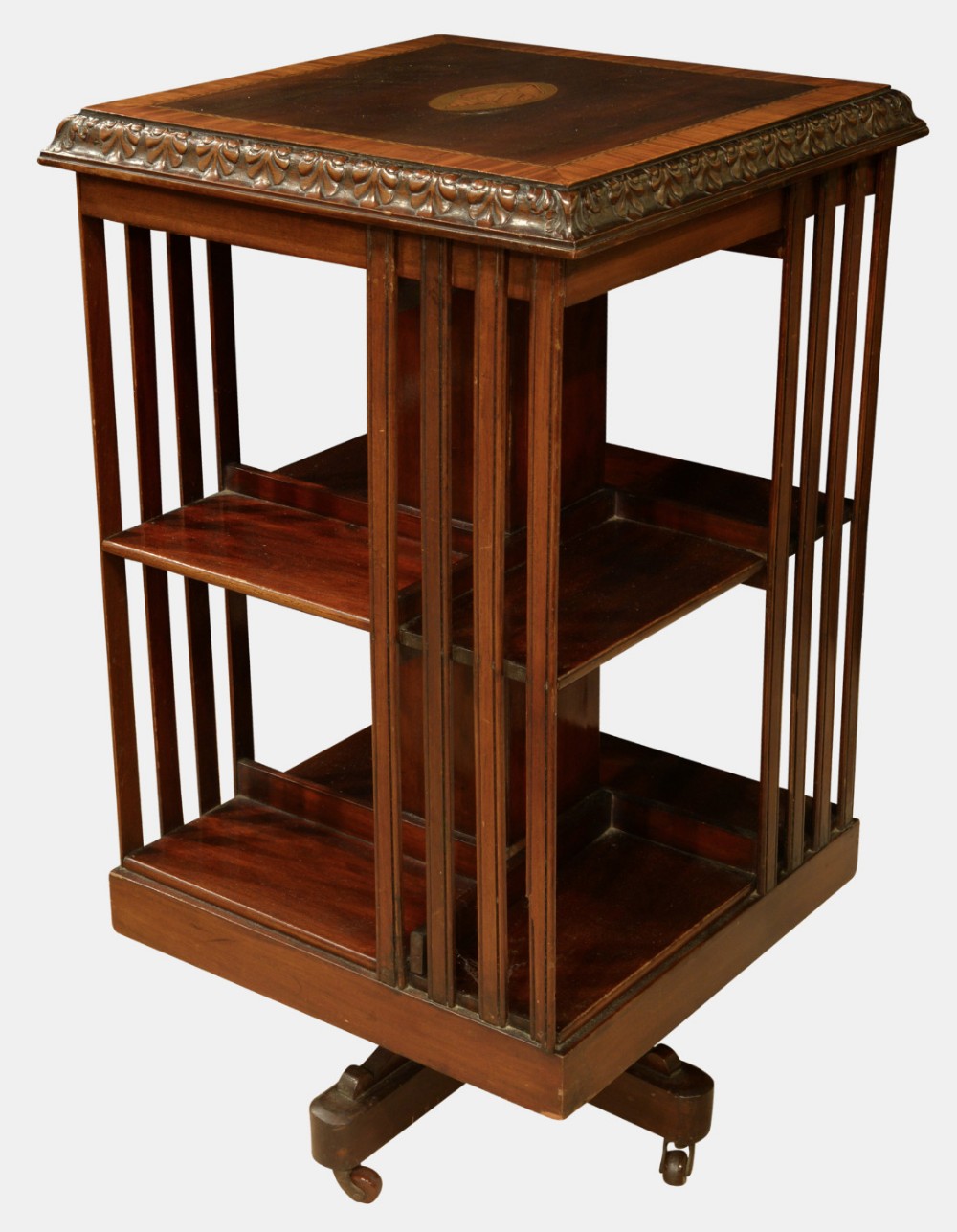 Inlaid Revolving Bookcase