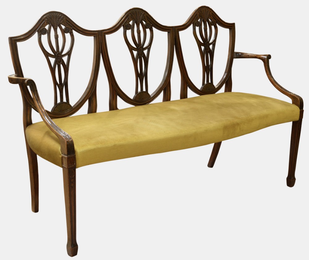 Hepplewhite Mahogany Chair Back Settee